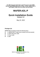 IEI Technology WAFER-ADL-P Quick Installation Manual