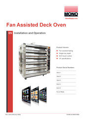 Mono Fan Assisted Deck Oven Installation And Operation Manual