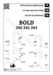 IB RUBINETTERIE BOLD 393 Series Fitting Instructions Manual