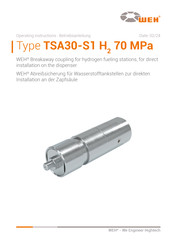 Weh TSA30-S1 H2 70 MPa Operating Instructions Manual