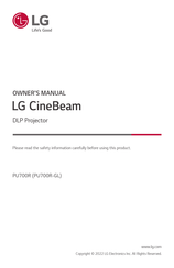 LG CineBeam PU700R.AUS Owner's Manual