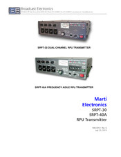 Broadcast Electronics Marti Electronics SRPT-40A Manual