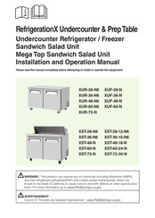 Refrigeration X XST-60-24-N Installation And Operation Manual