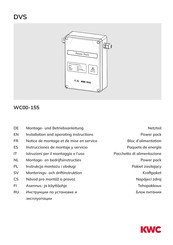 KWC DVS WC00-155 Installation And Operating Instructions Manual