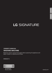 LG SIGNATURE WM9500HKA Owner's Manual