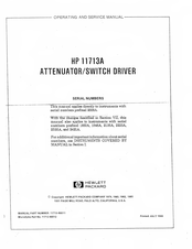 HP 11713A Operating And Service Manual