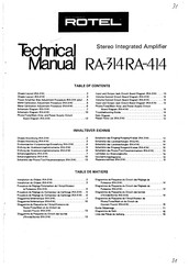 Rotel RA-314 Technical Manual