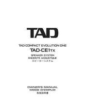 TAD TAD-CE1TX Owner's Manual