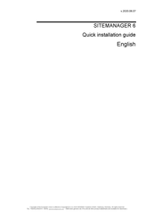 Generex SITEMANAGER 6 Quick Installation Manual