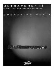Peavey Ultraverb II Operating Manual