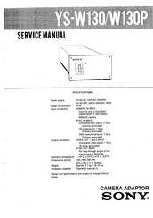 Sony YS-W130P Service Manual