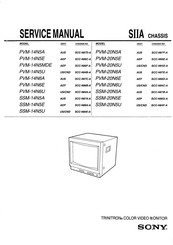 Sony TRINITRON PVM-14N5MDE Service Manual