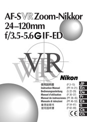 Nikon AF-S VR Zoom-Nikkor 24-120mm f/3.5-5.6GIF-ED Instruction Manual