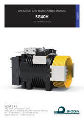 Sicor SG40H Operation And Maintenance Manual