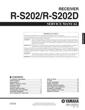 Yamaha r-s202 Service Manual
