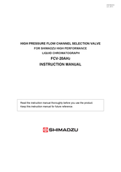 Shimadzu FCV-20AH2 Instruction Manual
