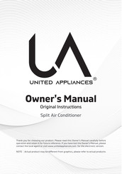 United Appliances UAWH36-DD3D1 Owner's Manual