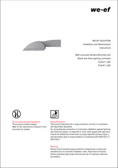 WE-EF FLA461 LED Installation And Maintenance Instructions Manual