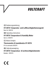 VOLTCRAFT HY-80TH Operating Instructions Manual