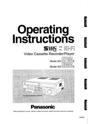 Panasonic AG-8700E Operating Instructions Manual