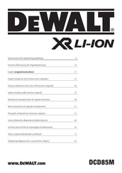 DeWalt XR LI-ION DCD85M Original Instructions Manual