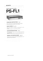 Sony PS-FL1 Operating Instructions Manual