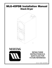 Maytag MLG45PDCWW Installation Manual