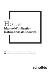 SCHOLTES SOHD1600B Instruction Manual/Safety Instruction