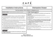 Cafe CDD220P3WD1 Installation Instructions Manual
