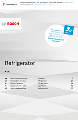 Bosch KUR 15A60 Instructions For Use Manual