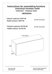 J.Mebelmann MODERN 1D/87-40 Assembly Instructions Manual