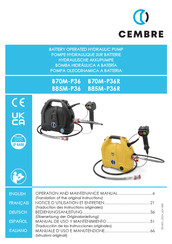 Cembre B85M-P36R Operation And Maintenance Manual