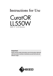 Eizo CuratOR LL550W Instructions For Use Manual