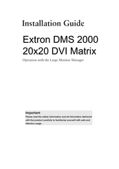 Eizo Extron DMS 2000 Installation Manual