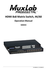MuxLab PRODIGITAL 500443 Operation Manual