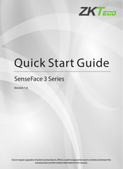 ZKTeco SenseFace 3 Series Quick Start Manual
