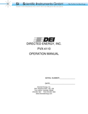 DEI PVX-4110 Operation Manual