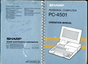 Sharp PC-4501 Operation Manual