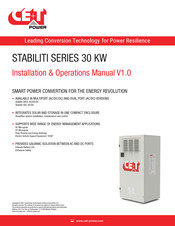 CE+T Power STABILITI 30 KW Series Installation & Operation Manual