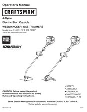 Craftsman WEEDWACKER Incredi-Pull 316.73170 Operator's Manual