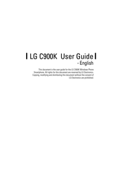 LG C900k User Manual