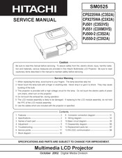 Hitachi PJ500-2 Service Manual
