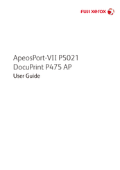 Fuji Xerox DocuPrint P475 AP User Manual