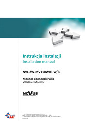 Novus Villa NVE-2W-MV110WIFI-B Installation Manual