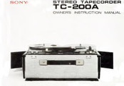Sony TC-200A Owner's Instruction Manual