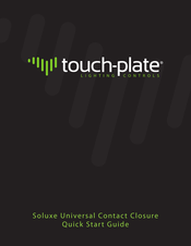 Touch-plate Soluxe Universal Quick Start Manual