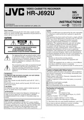 JVC HR-J692U Instructions Manual