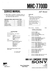 Sony MHC-7700D Service Manual