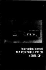 AEA COMPUTER PATCH CP-1 Instruction Manual