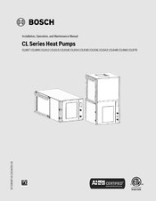 Bosch CL030 Installation, Operation And Maintenance Manual